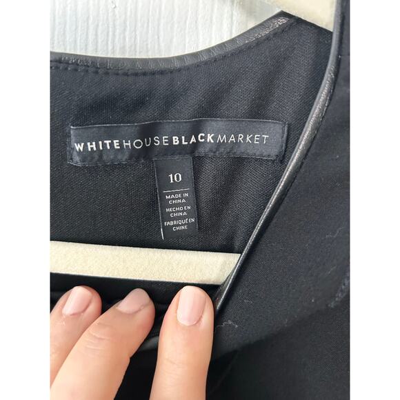 WHBM White House Black Market Black Sheath Dress Size 10 - Picture 10 of 10
